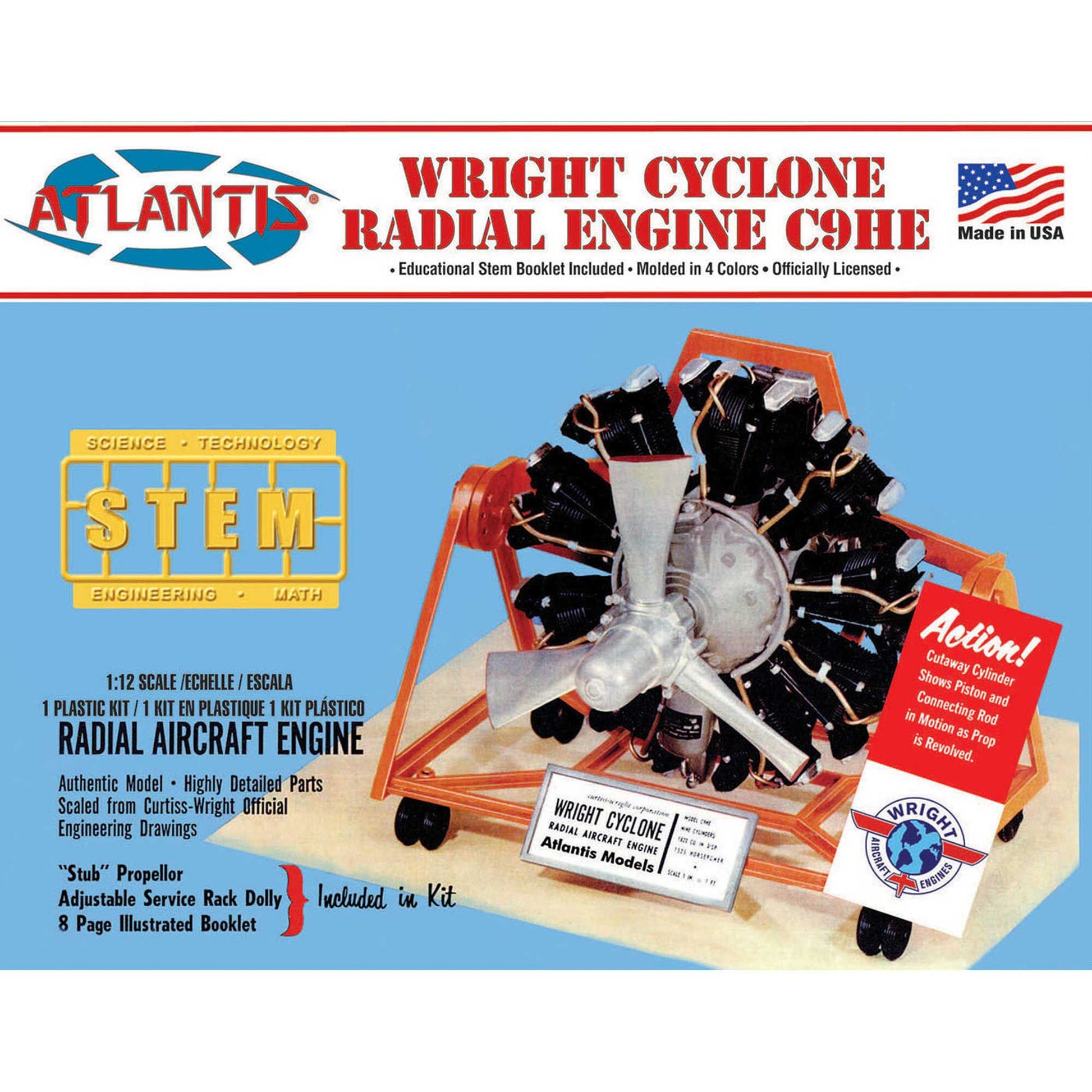 1/12 Wright Cyclone 9 Radial Engine STEM Plastic Model Kit - Dirt Cheap RC SAVING YOU MONEY, ONE PART AT A TIME