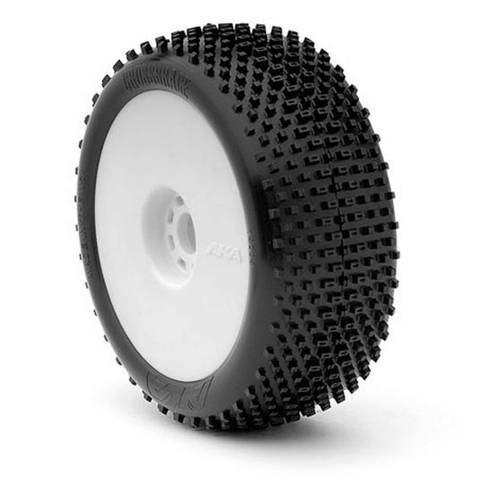 1/8 Crossbrace Super Soft Long Wear Pre-Mounted Tires, White EVO Wheels (2): Buggy - Dirt Cheap RC SAVING YOU MONEY, ONE PART AT A TIME