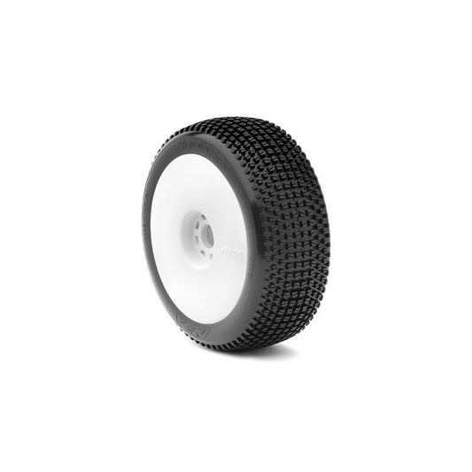 1/8 Enduro Soft Long Wear Pre-Mounted Tires, White EVO Wheels (2): Buggy - Dirt Cheap RC SAVING YOU MONEY, ONE PART AT A TIME