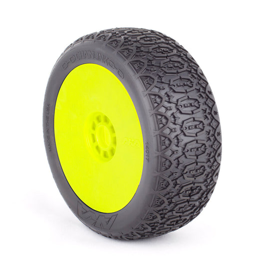 1/8 Chain Link Super Soft Long Wear Pre-Mounted Tires, Yellow Evo Wheels (2): Buggy - Dirt Cheap RC SAVING YOU MONEY, ONE PART AT A TIME