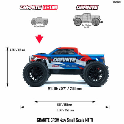 Arrma GRANITE GROM 4x4 SMART Small Scale MT Blue