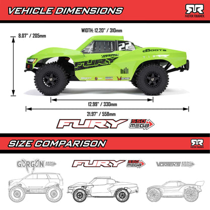 1/10 FURY 2wd SHORT COURSE TRUCK RTR, GREEN