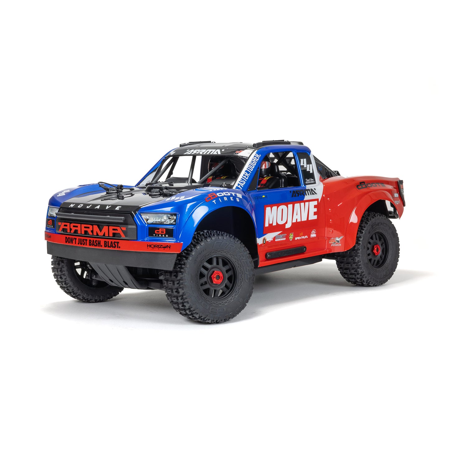 Arrma MOJAVE 4X4 4S BLX 1/8th Scale Desert Truck Blu/Red