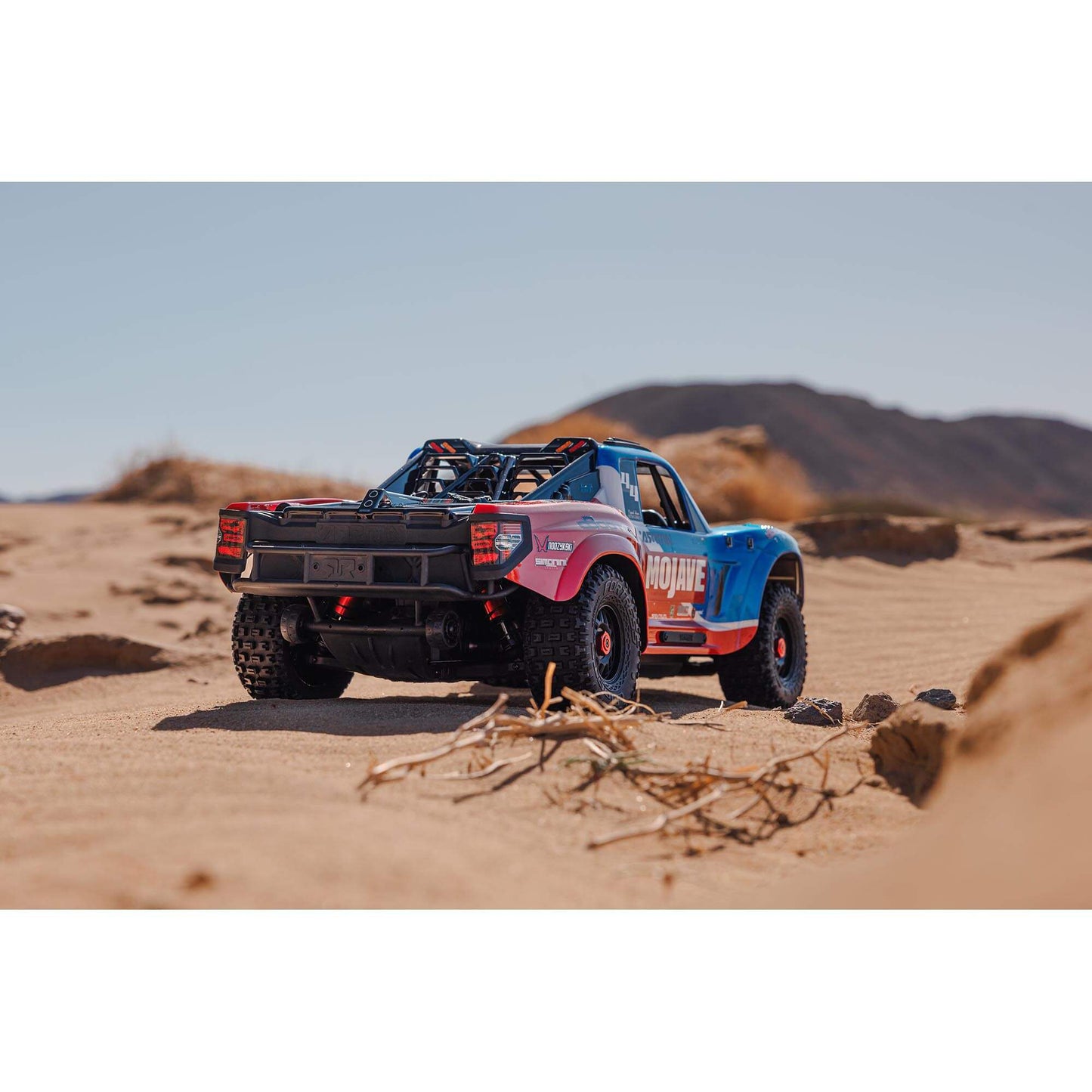 Arrma MOJAVE 4X4 4S BLX 1/8th Scale Desert Truck Blu/Red