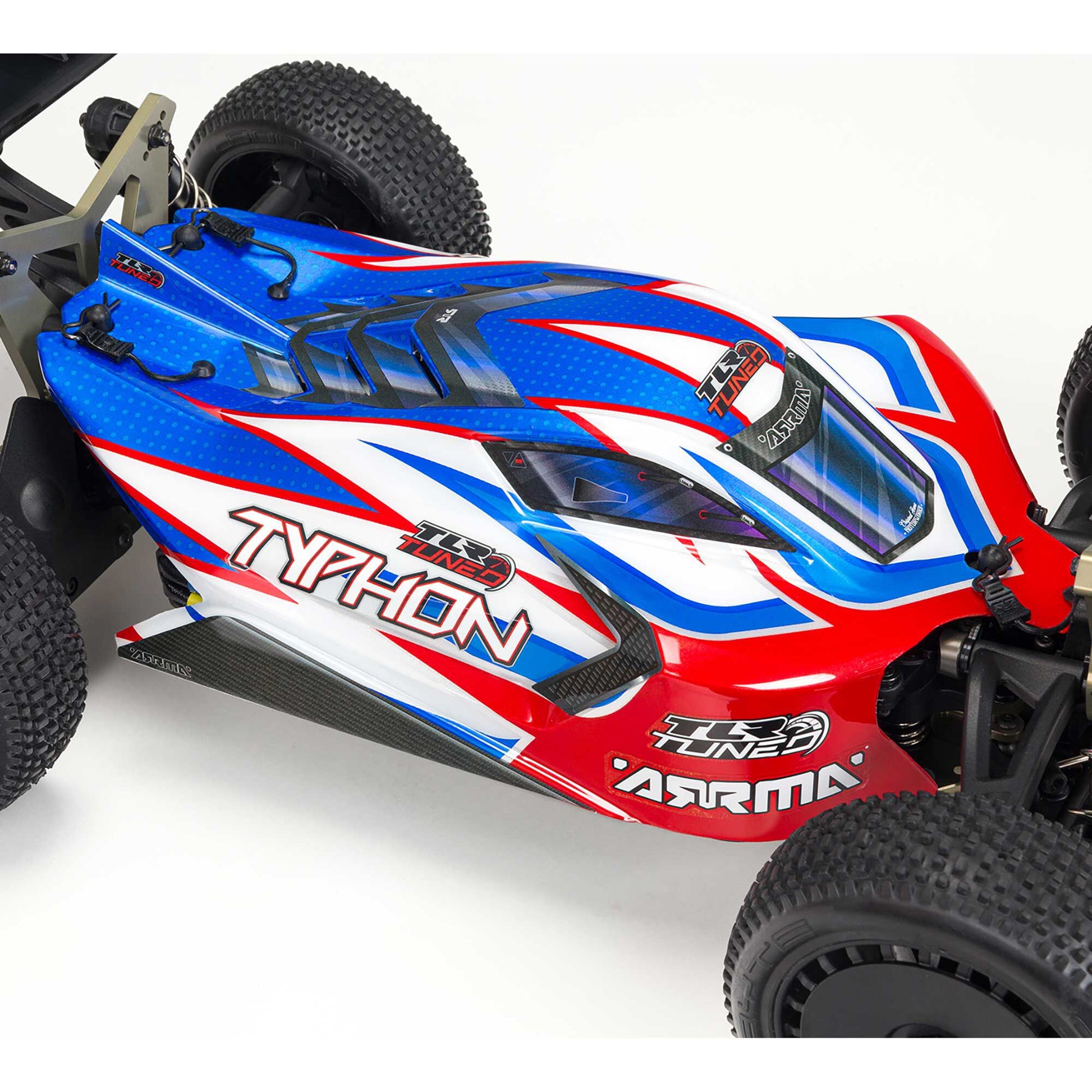 1/8 TLR Tuned TYPHON 6S 4X4 BLX Buggy RTR, Red/Blue - Dirt Cheap RC SAVING YOU MONEY, ONE PART AT A TIME