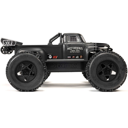 1/8 NOTORIOUS 4X4 6S BLX BRUSHLESS V6 STUNT TRUCK RTR (Black)