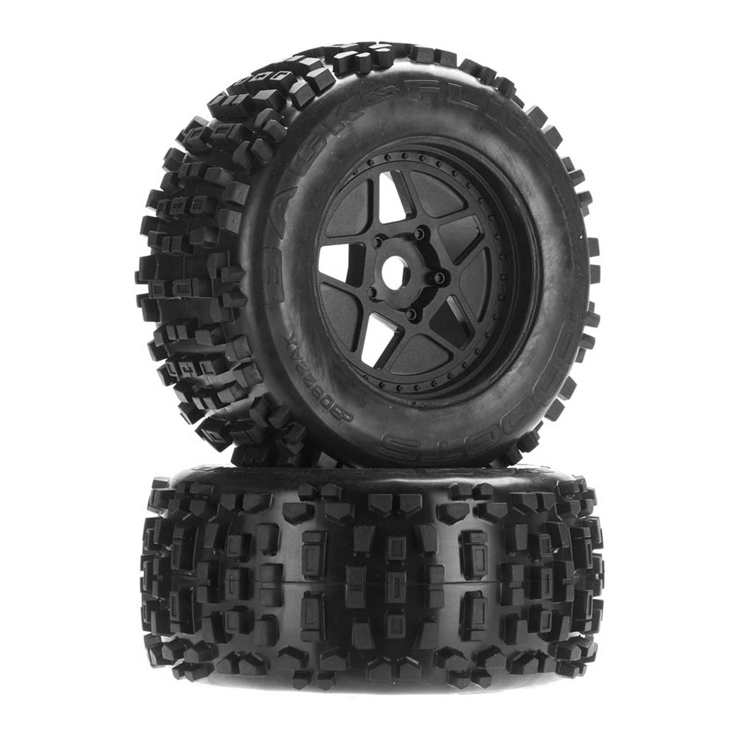 1/8 dBoots Backflip Monster Truck 6S Front/Rear 3.8 Pre-Mounted Tires, 17mm Hex (2) - Dirt Cheap RC SAVING YOU MONEY, ONE PART AT A TIME