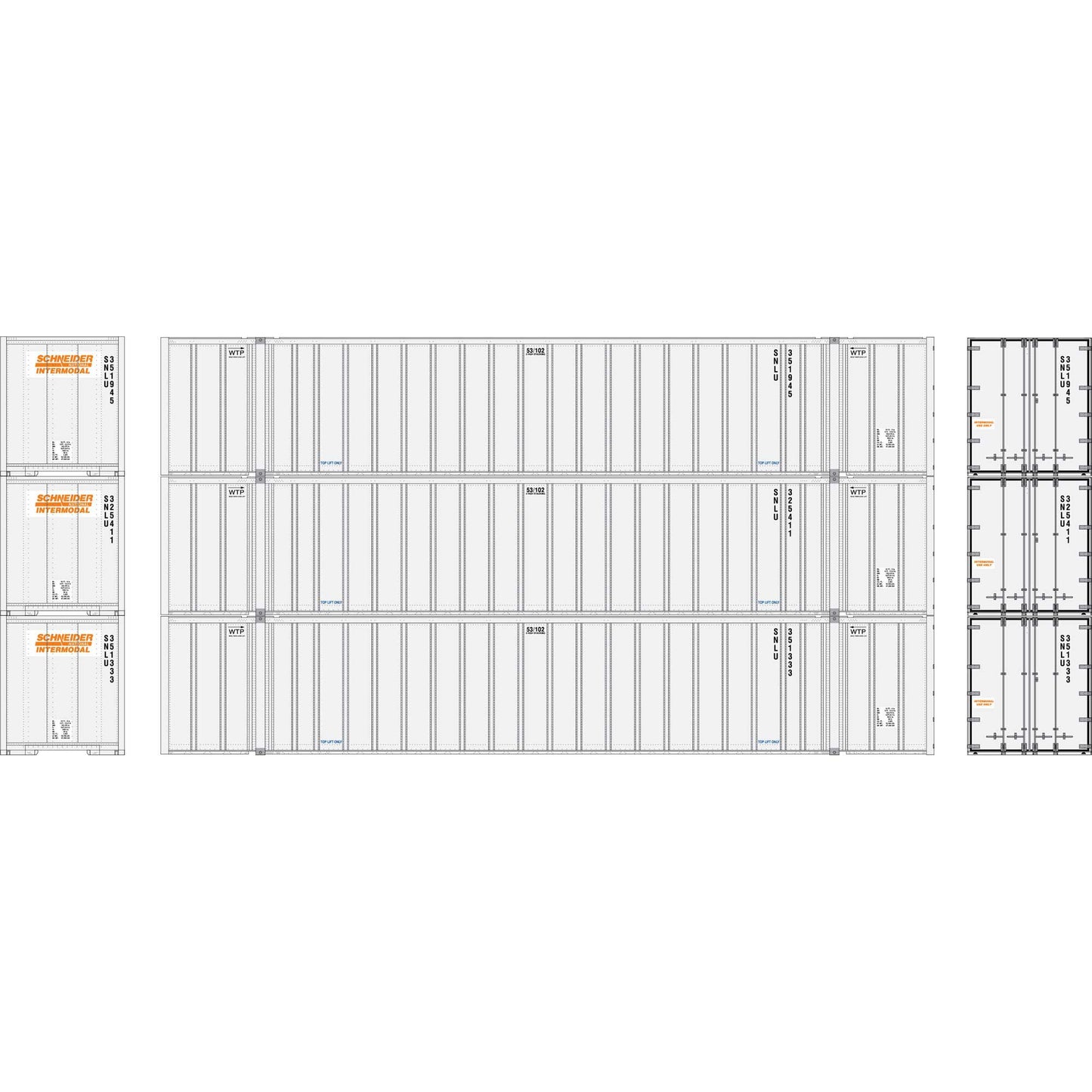 N 53' Stoughton Containers, Schneider # 2 (3) - Dirt Cheap RC SAVING YOU MONEY, ONE PART AT A TIME