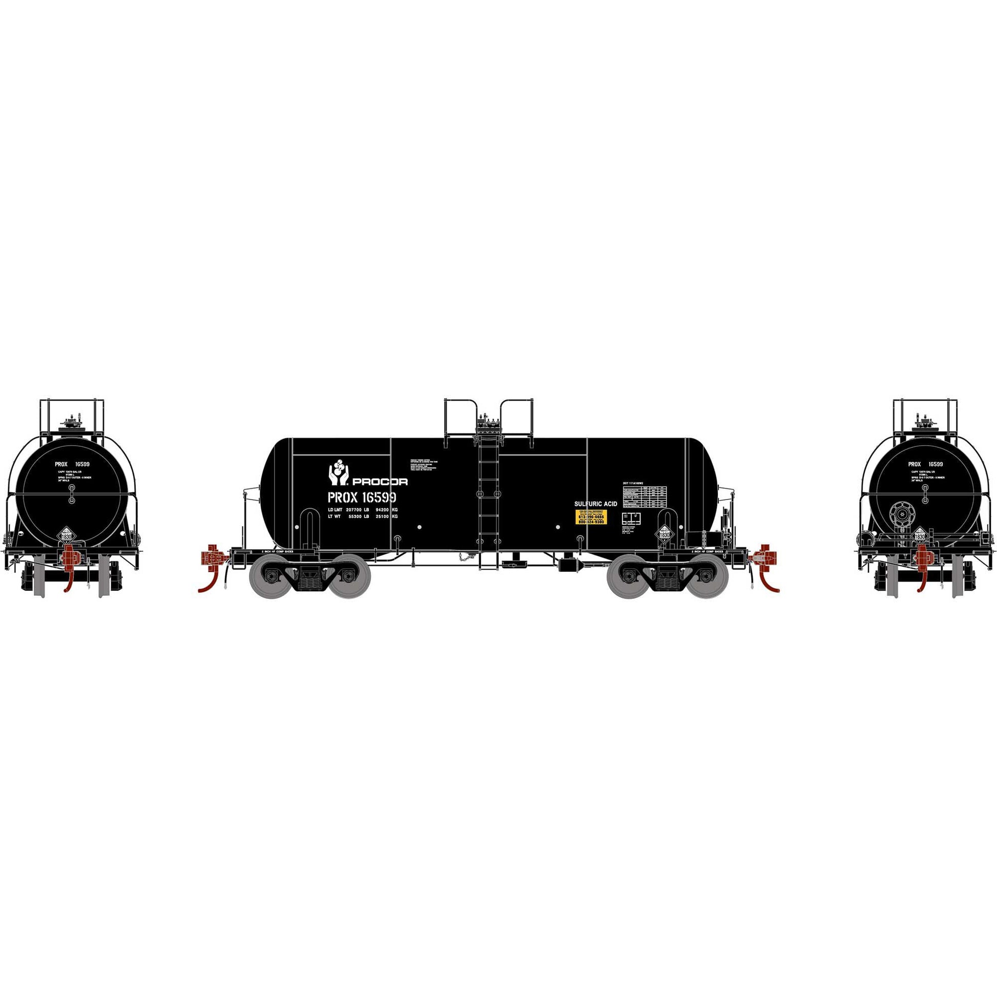 HO 13,600-Gallon Acid Tank, PROX, Black #16599 - Dirt Cheap RC SAVING YOU MONEY, ONE PART AT A TIME