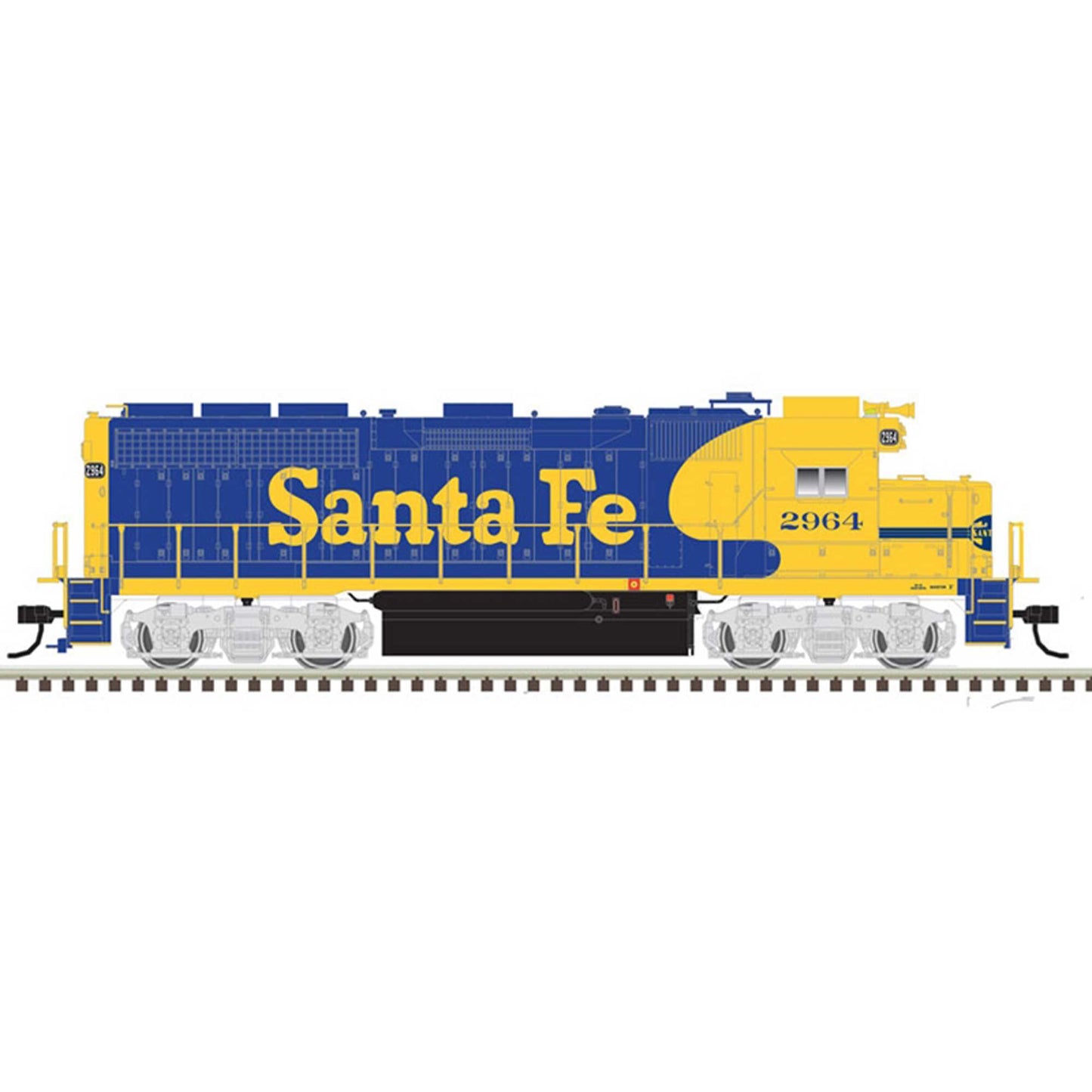 N GP 40 Loco Santa Fe 2964, Blue/Yellow