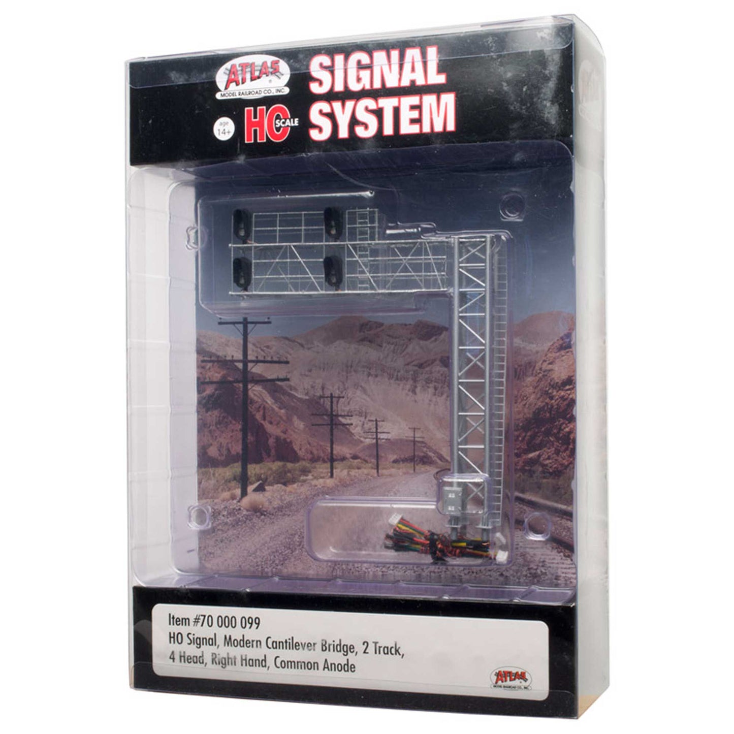 HO Signal Modern Cantilever Bridge 2Track 4Head RH