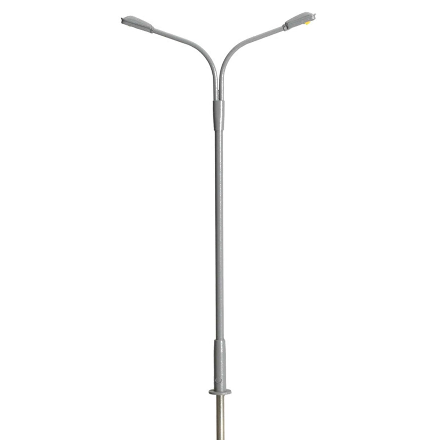 HO Double Arm Streetlight, Gray, Cool White LED (3)