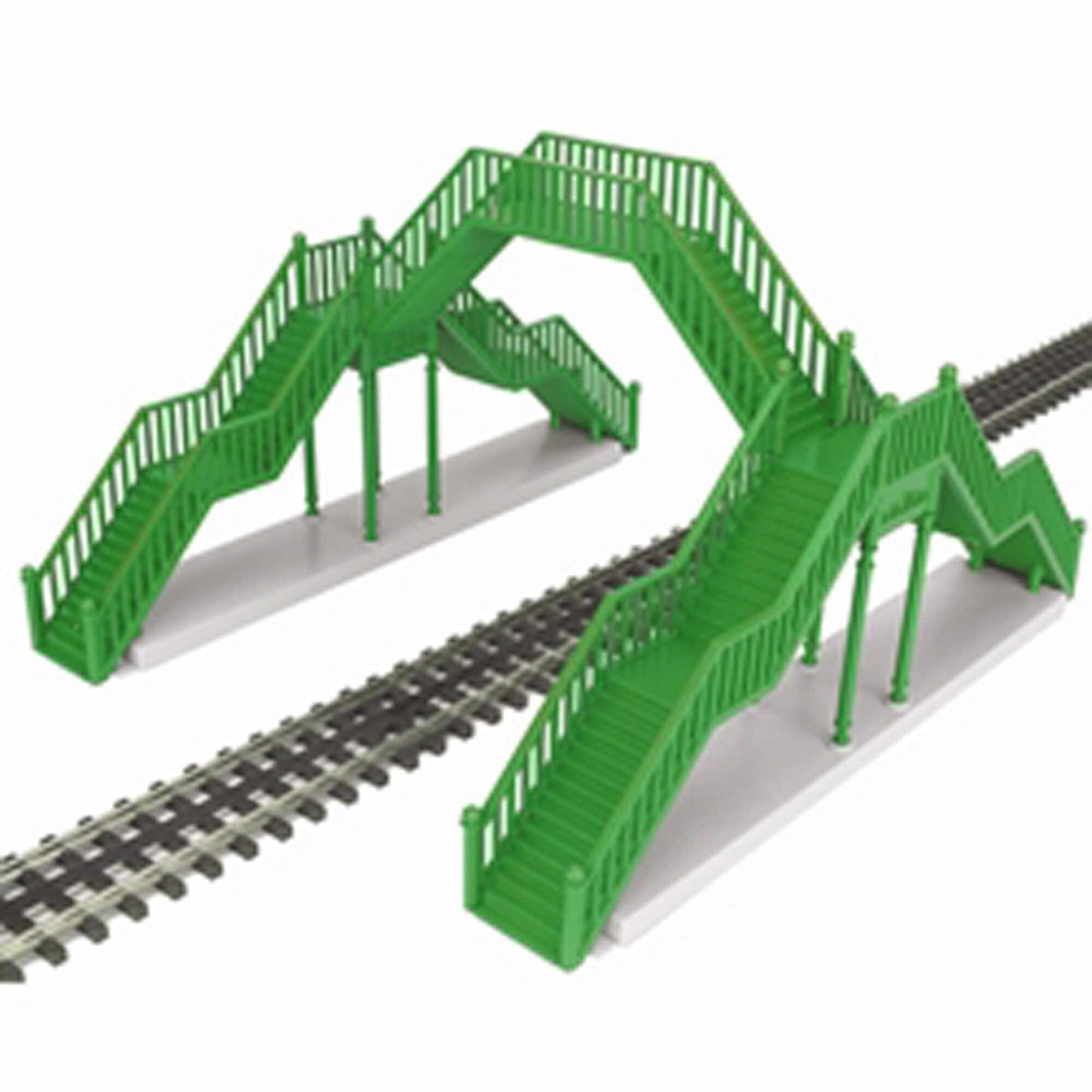 O Scale Single Track Pedestrian Crosswalk - Green