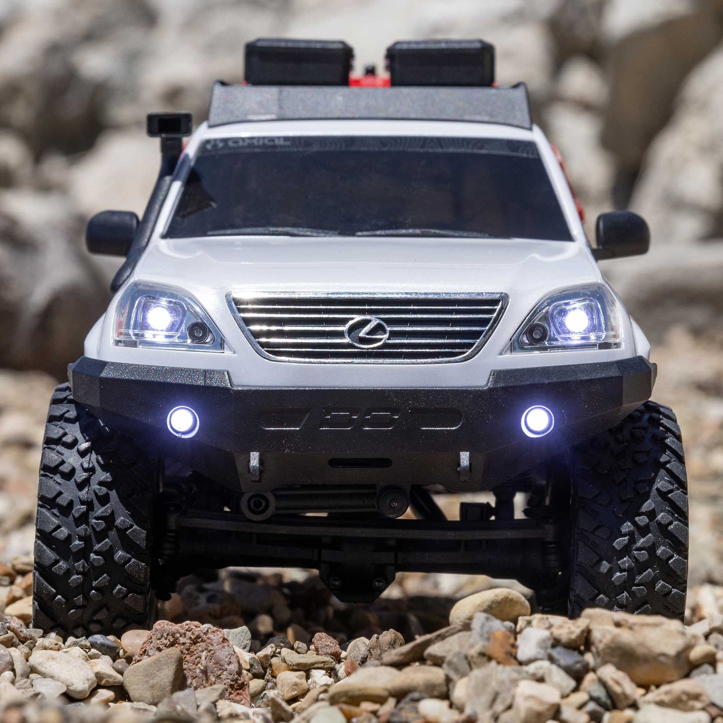 1/24 SCX24 Lexus GX 470 4X4 RTR Brushed Rock Crawler (Battery & Charger Included), White