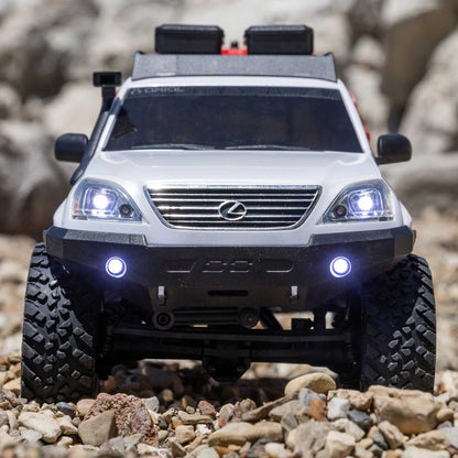 1/24 SCX24 Lexus GX 470 4X4 RTR Brushed Rock Crawler (Battery & Charger Included), White