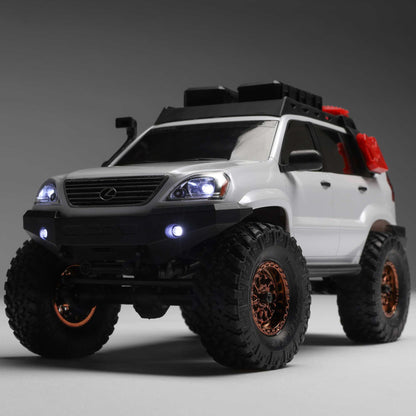 1/24 SCX24 Lexus GX 470 4X4 RTR Brushed Rock Crawler (Battery & Charger Included), White