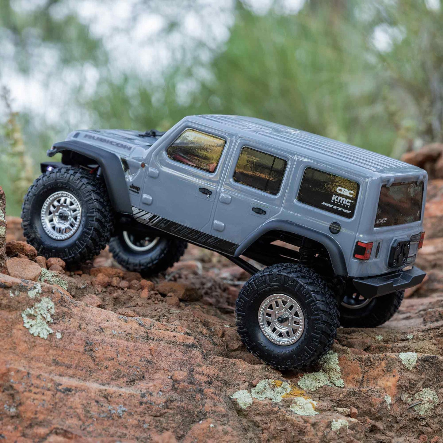 Axial 1/24 SCX24 Jeep Wrangler JLU 4X4 Rock Crawler Brushed RTR, Gray