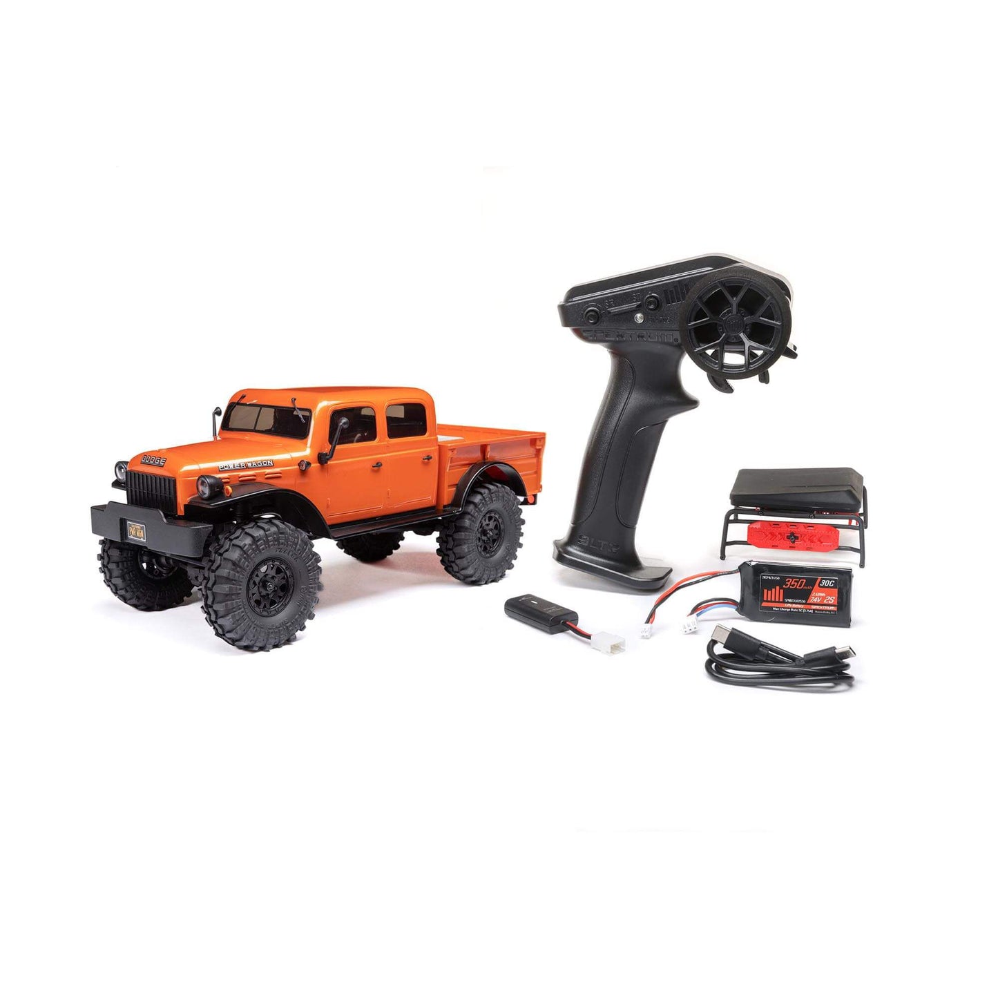 Axial 1/24 SCX24 Dodge Power Wagon 4WD Rock Crawler Brushed RTR, Orange