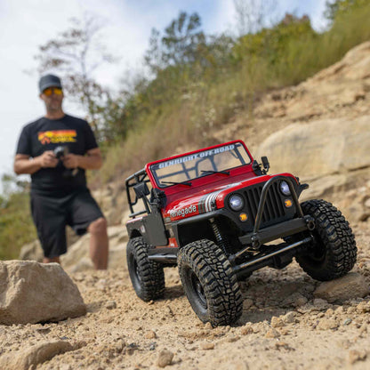 1/10 SCX10 III Jeep CJ-7 4X4 RTR Brushed Rock Crawler, Red