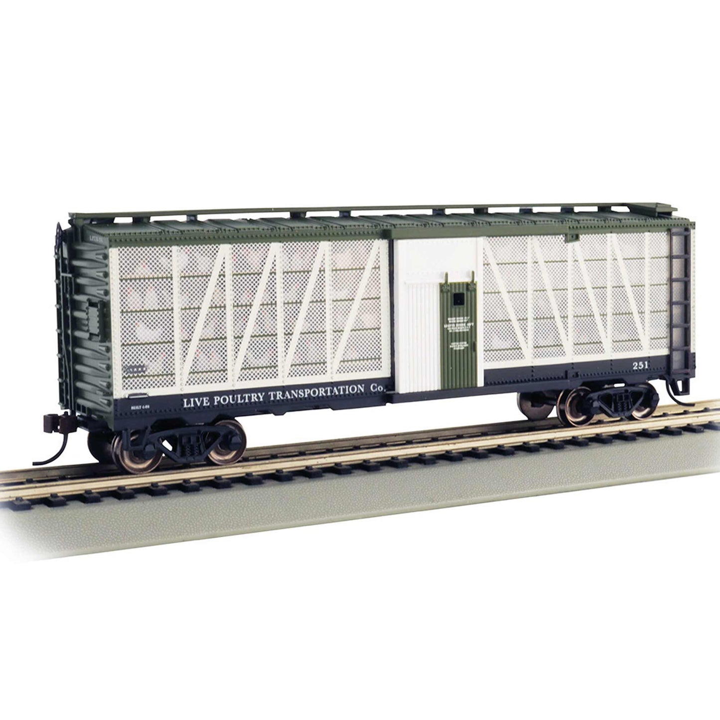 HO Trans Car Live Poultry Co #251, Green & White