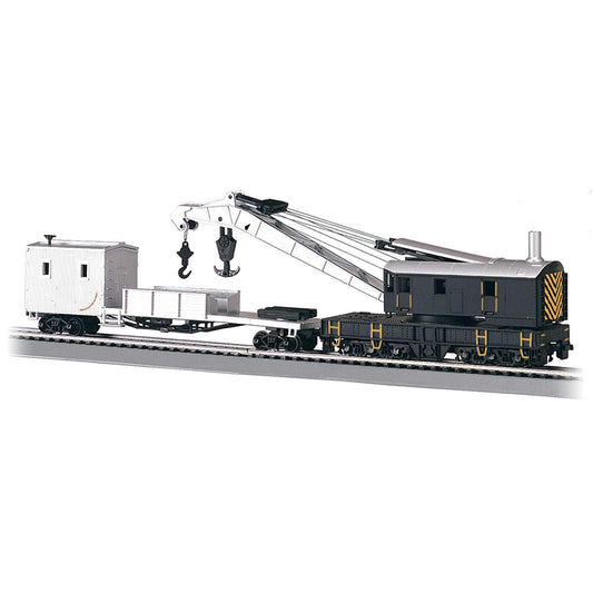 HO 250-Ton Crane with Boom Tender, Black & Silver