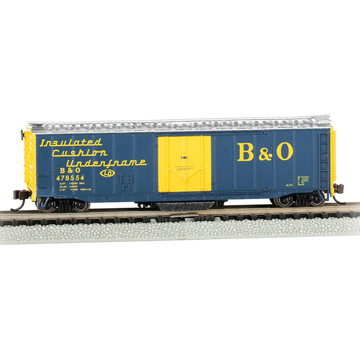 N 50' Plug Box B&O, Blue & Yellow