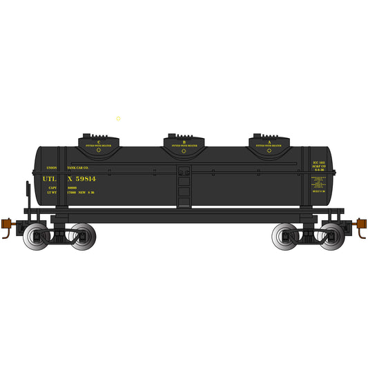 HO 40' 3-Dome Tank UTLX #59814