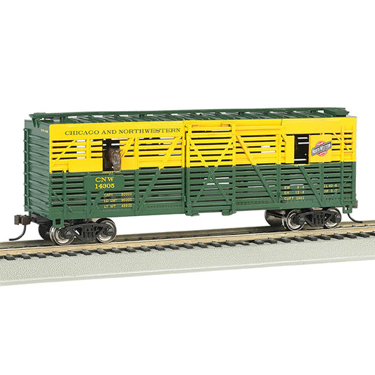 HO 40' Animated Stock Car C&NW Horses