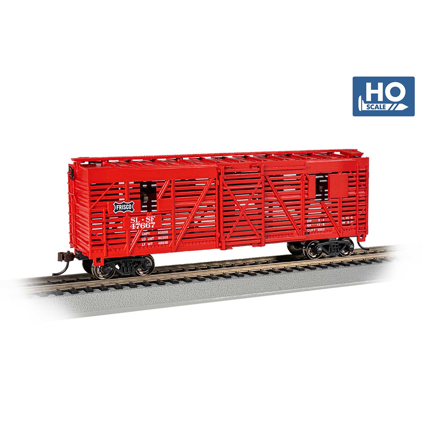 HO STOCK CAR FRISCO #47667 with CATTLE