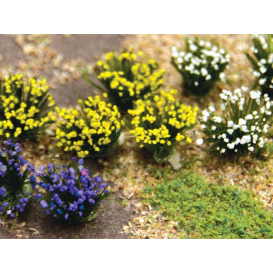 HO FLOWERING SHRUBS - PURPLE, YELLOW & WHITE