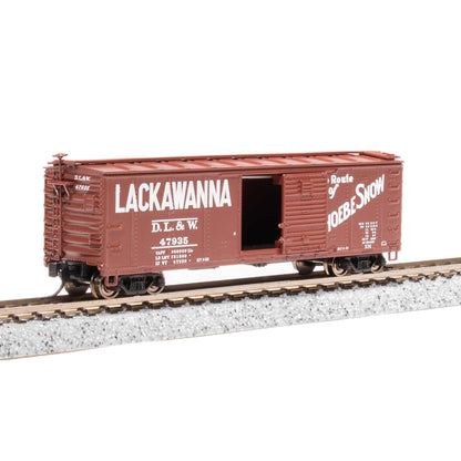 N 40' Steel Boxcar, Set D, NYC, RDG, DLW, NB (4)