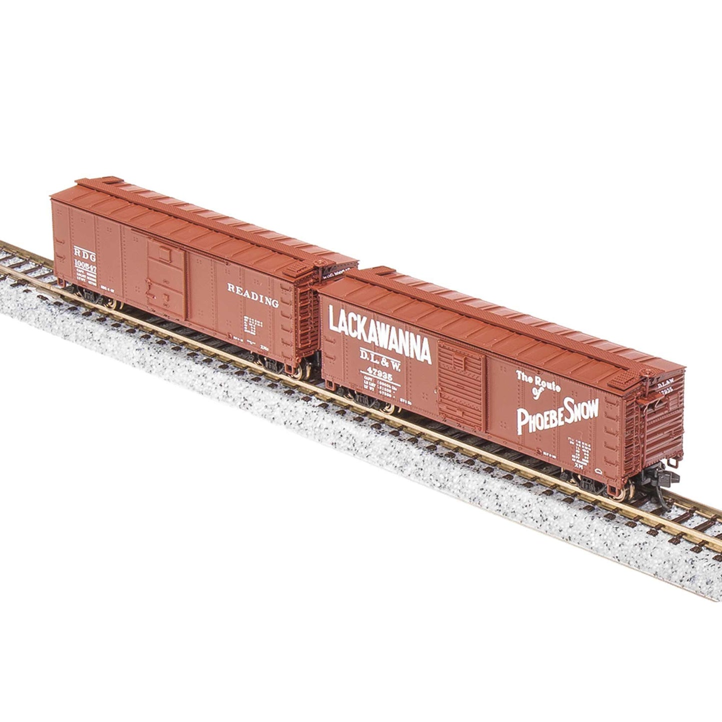 N 40' Steel Boxcar, Set D, NYC, RDG, DLW, NB (4)