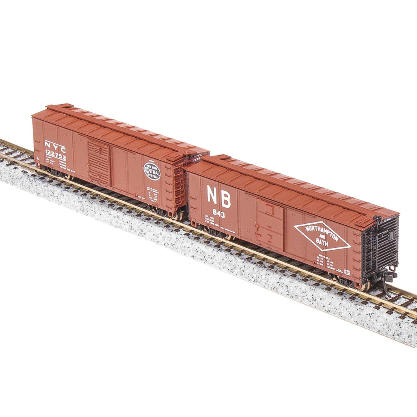 N 40' Steel Boxcar, Set D, NYC, RDG, DLW, NB (4)