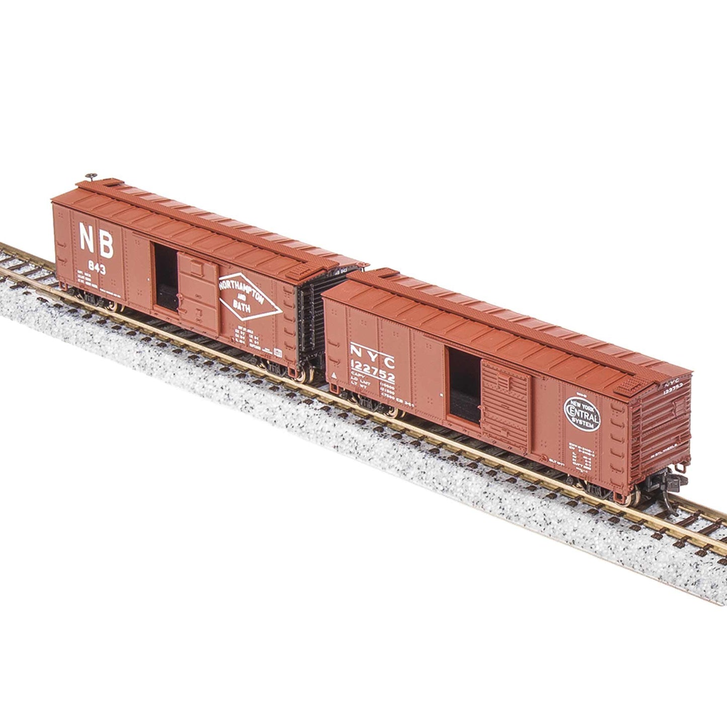 N 40' Steel Boxcar, Set D, NYC, RDG, DLW, NB (4)