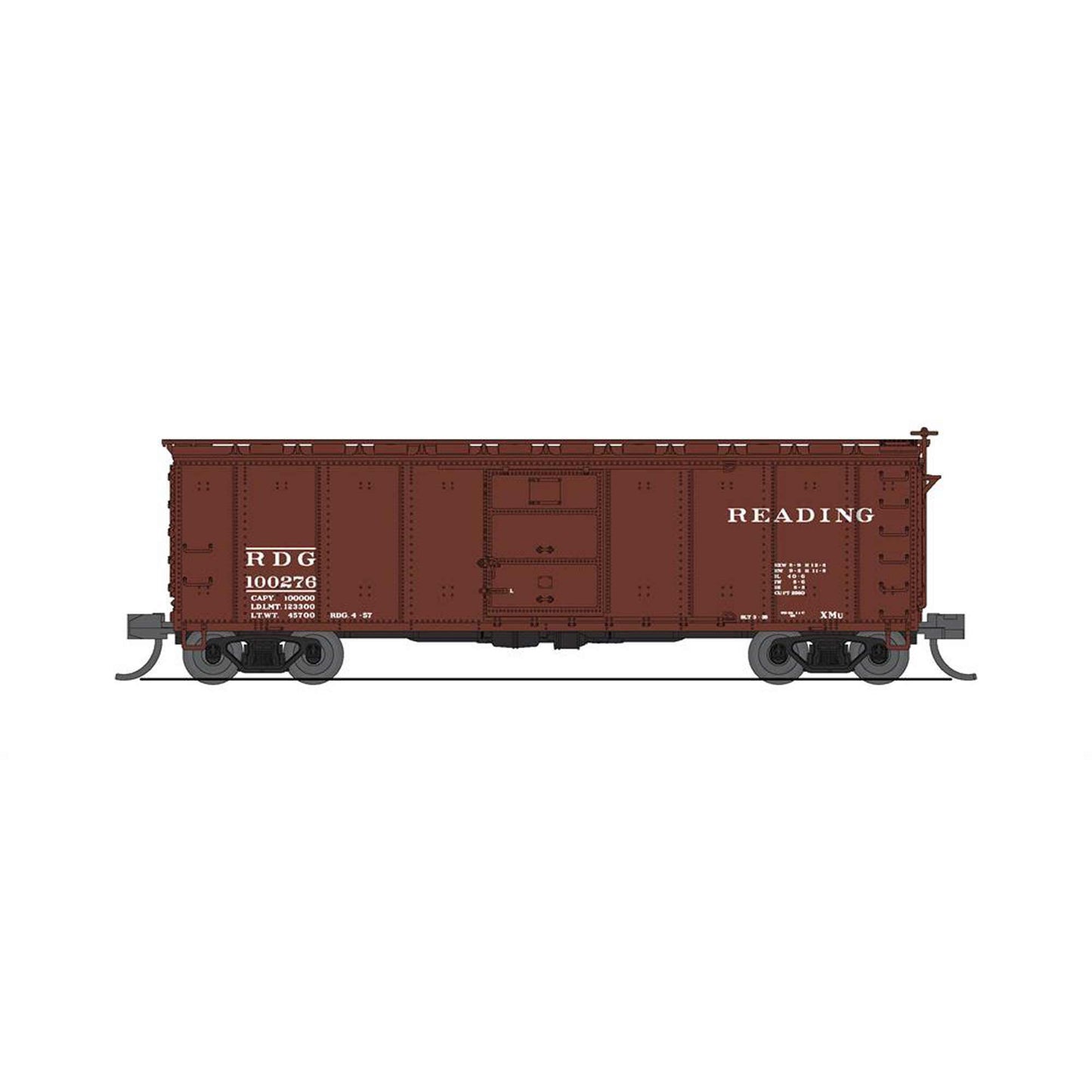 N 40' Steel Boxcar, Set D, NYC, RDG, DLW, NB (4)