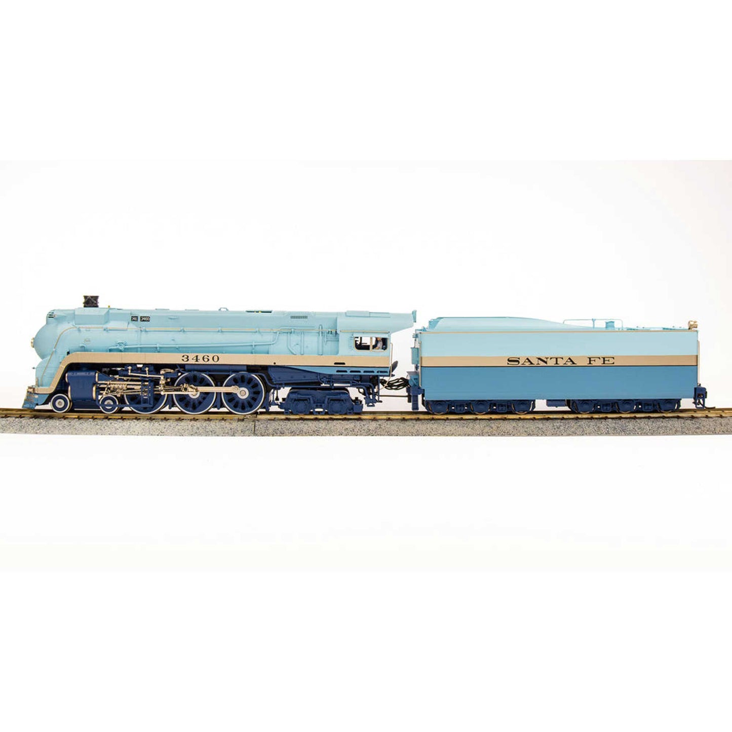 HO ATSF Blue Goose Locomotive, #3460, Early 1939