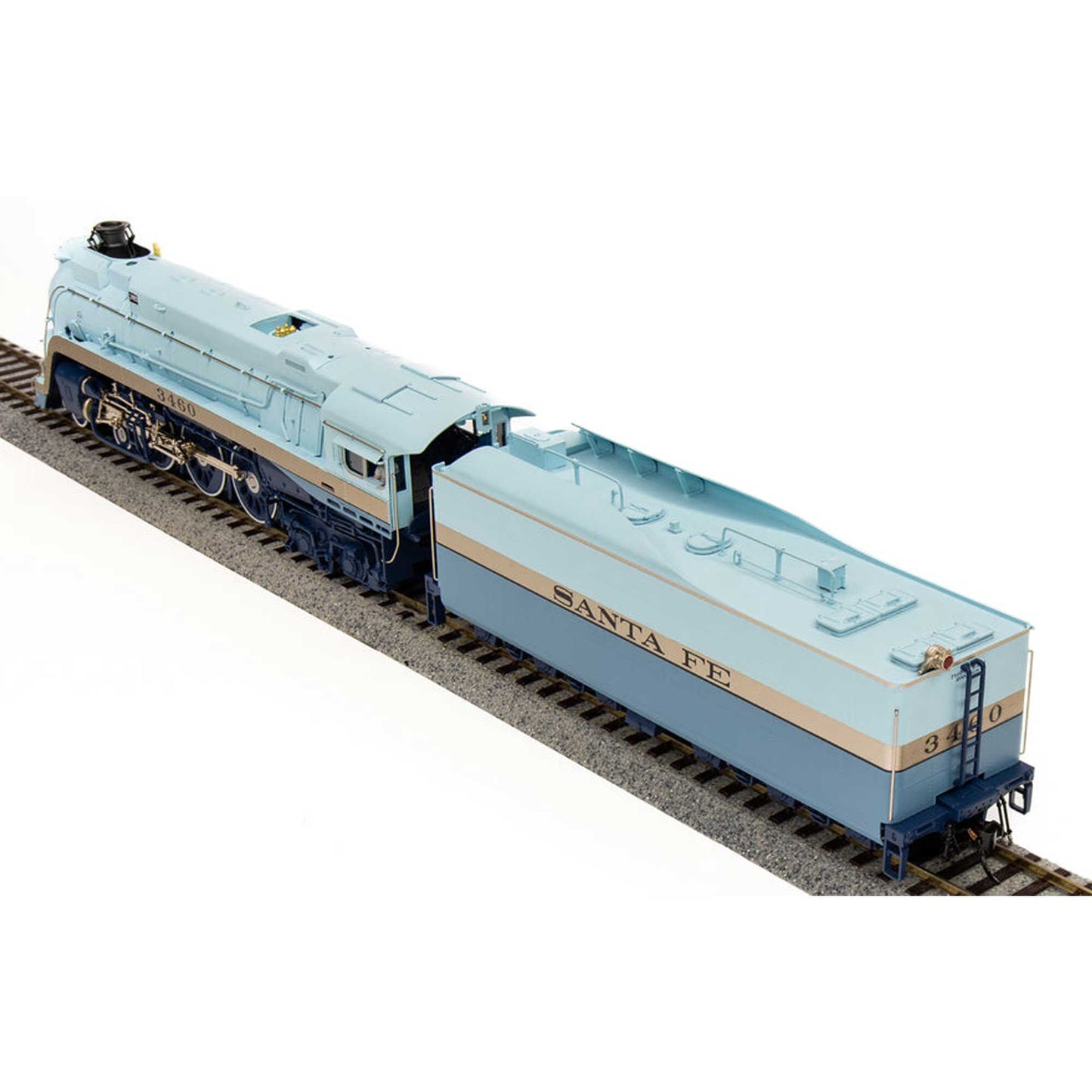 HO ATSF Blue Goose Locomotive, #3460, Early 1939