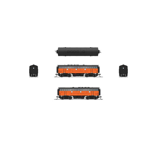 N EMD F7B Locomotive, Orange & Black, Paragon4, MILW #114B