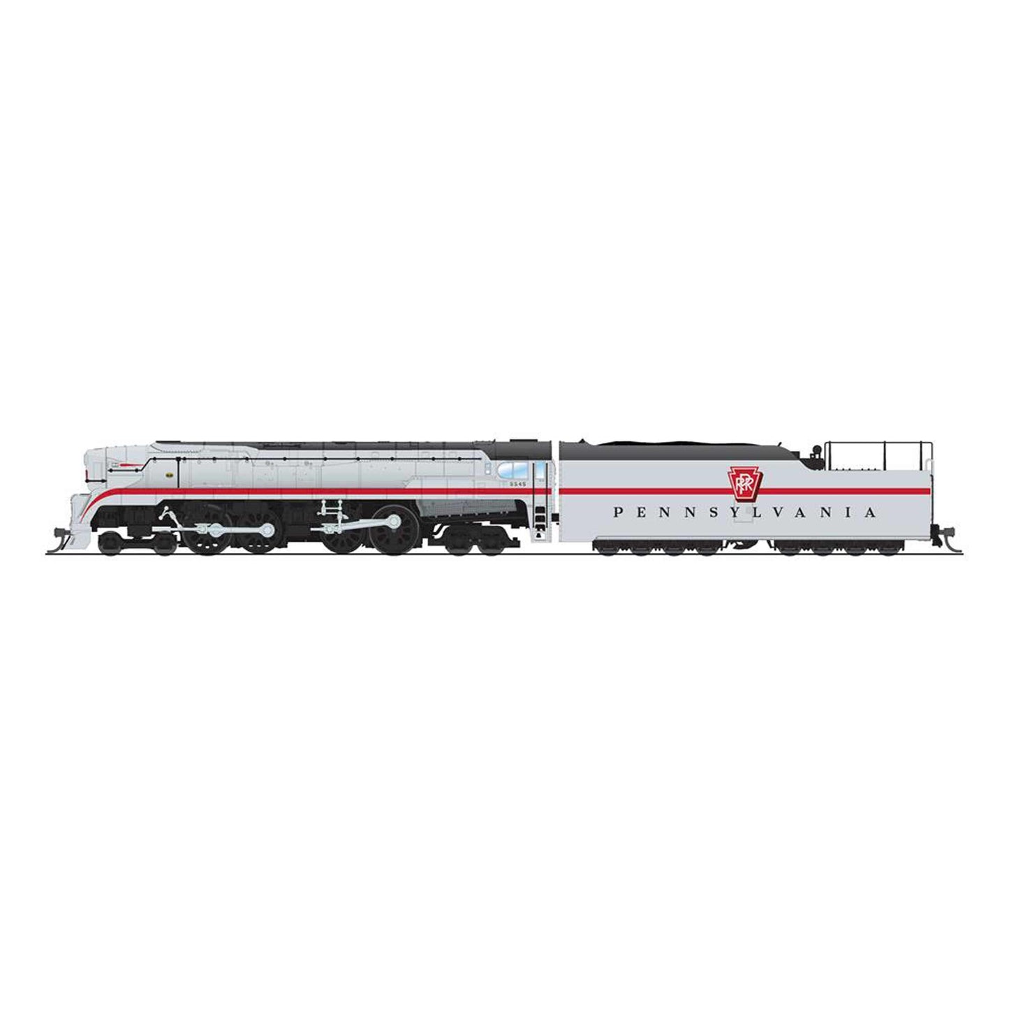 N PRR T1 Duplex Locomotive, Silver with Red Fantasy, Paragon4, #5545