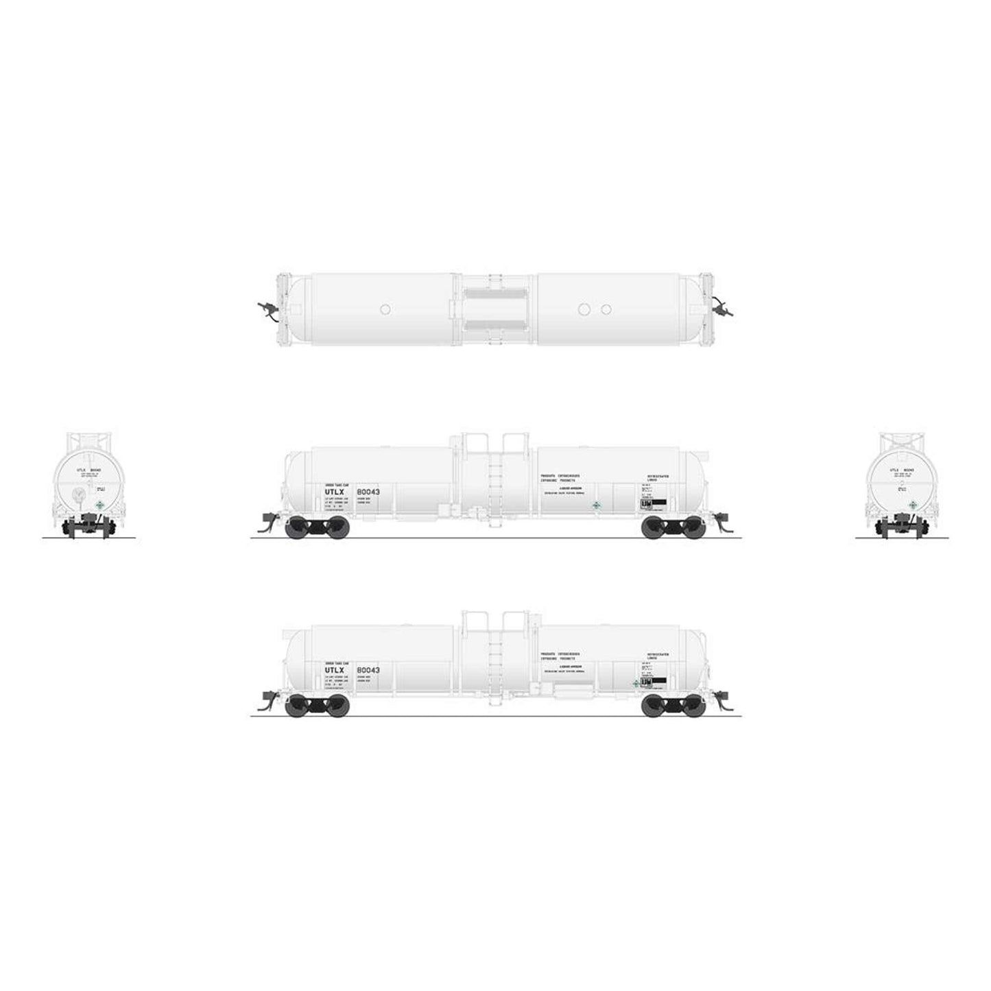 HO Cryogenic Tank Car, UTLX White (2)