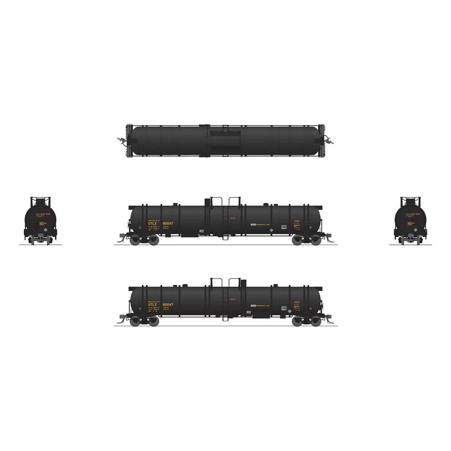 HO Cryogenic Tank Car, UTLX Black