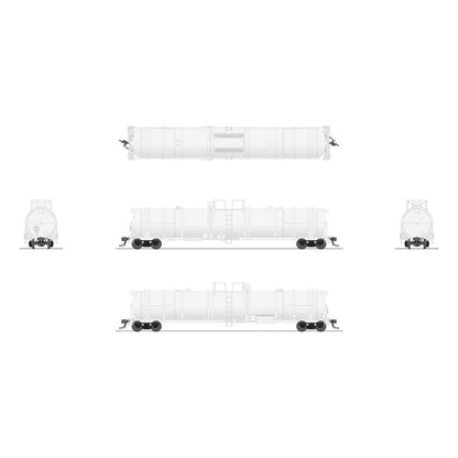 HO Cryogenic Tank Car, Unlettered, White, Type C