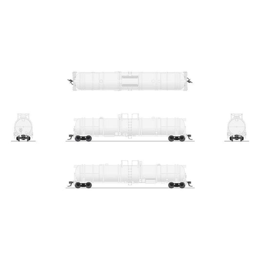 HO Cryogenic Tank Car, Unlettered, White, Type C