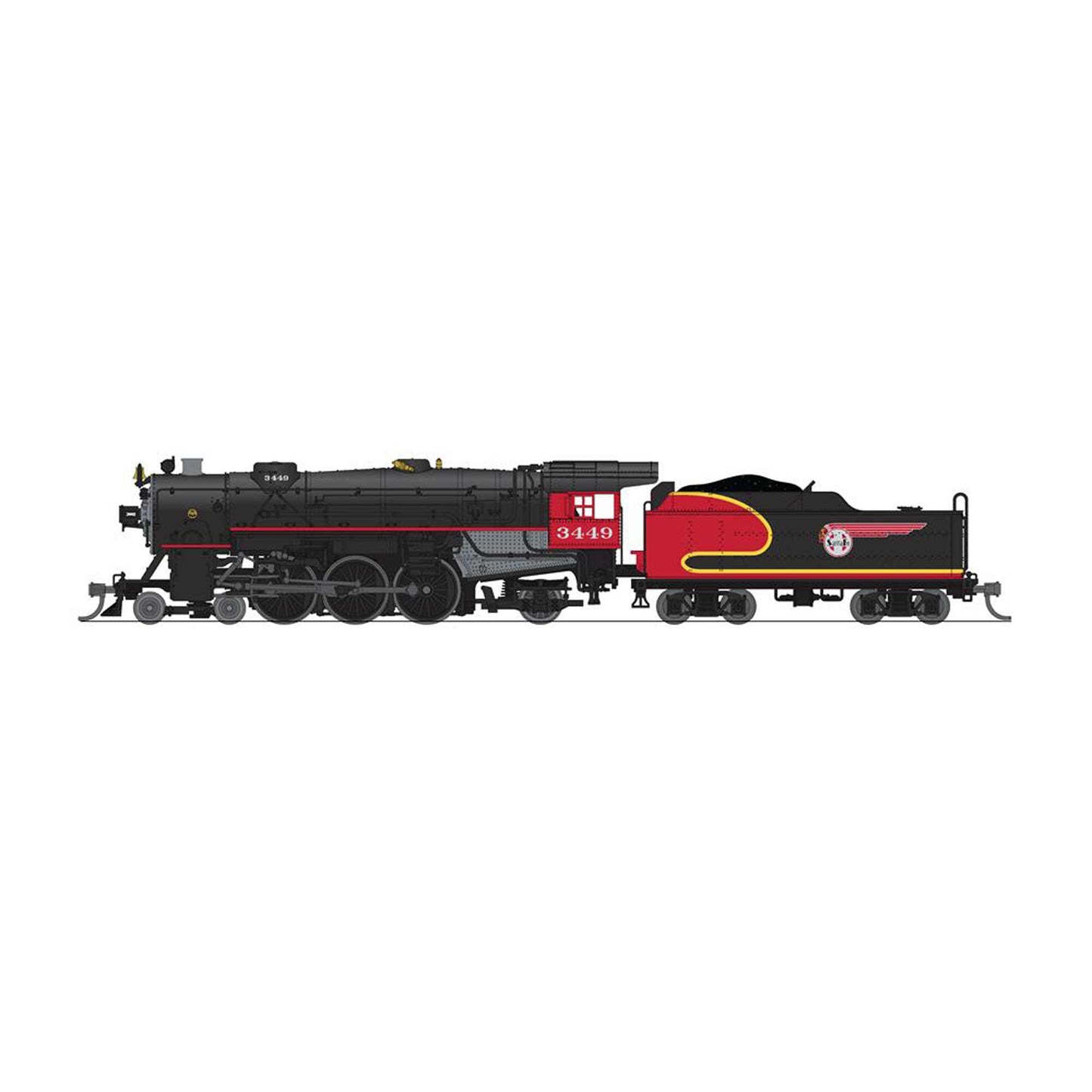 N Heavy Pacific 4-6-2 Steam Locomotive, ATSF 3449 Warbonnet