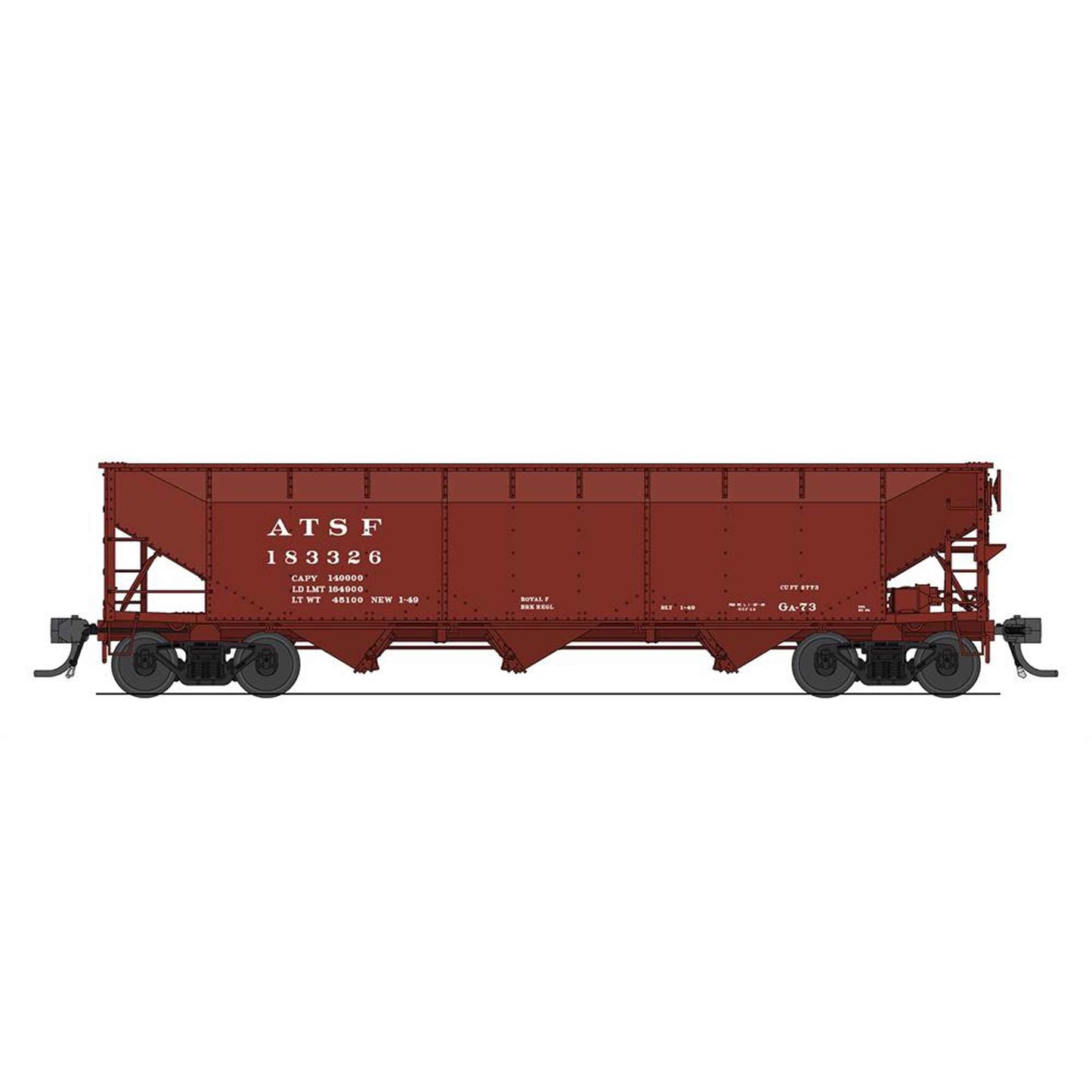 HO AAR 70-ton Triple Hopper, ATSF GA-73, #183340