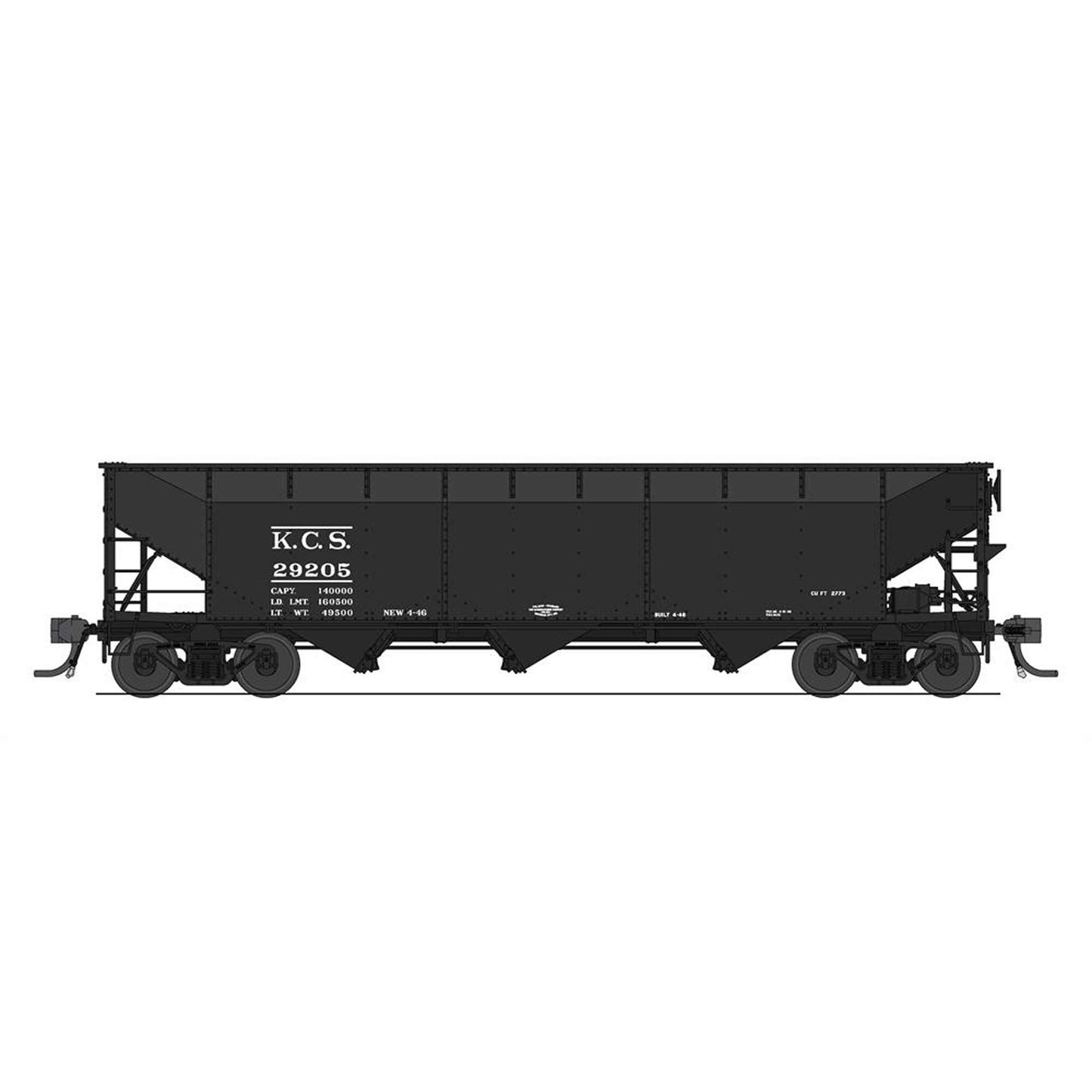 HO AAR 70-ton Triple Hopper, KCS, #29277