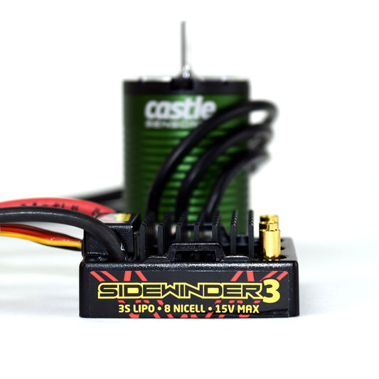 1/10 SV3 Sidewinder Waterproof ESC/1406-6900Kv Brushless Motor Combo: 4mm Bullet