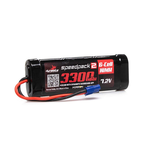 7.2V 3300mAh 6-Cell Speedpack2 Flat NiMH Battery: EC3