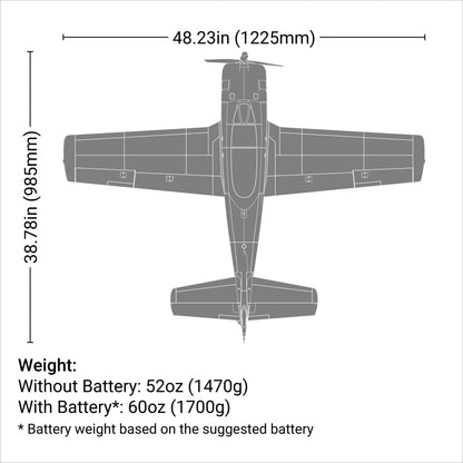 E-flite T-28 Trojan 1.2m with Smart BNF Basic-