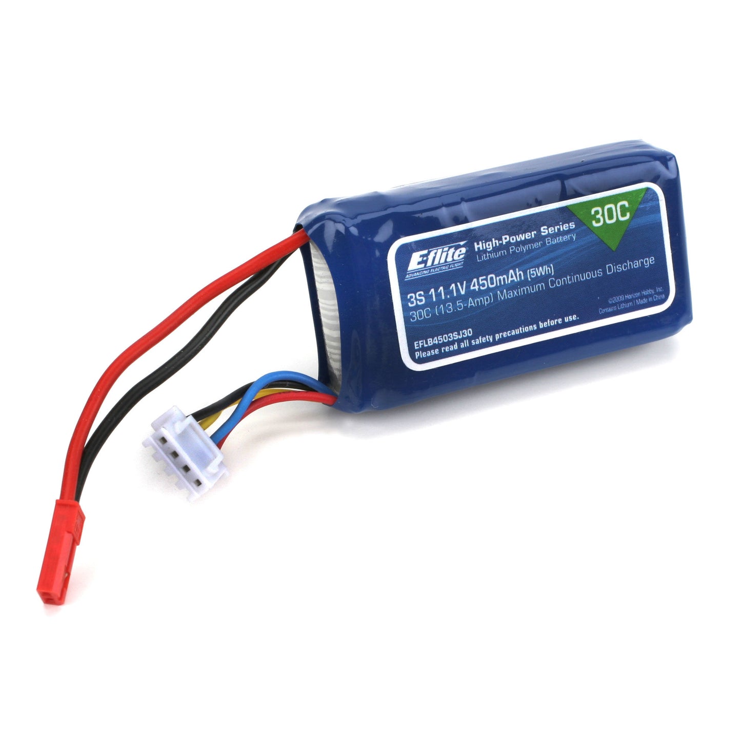 11.1V 450mAh 3S 30C LiPo Battery: JST